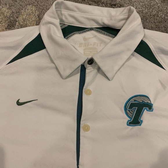 Tulane Green Wave NCAA x Nike Dri-Fit Polo Men’s Size Large - Picture 4 of 8